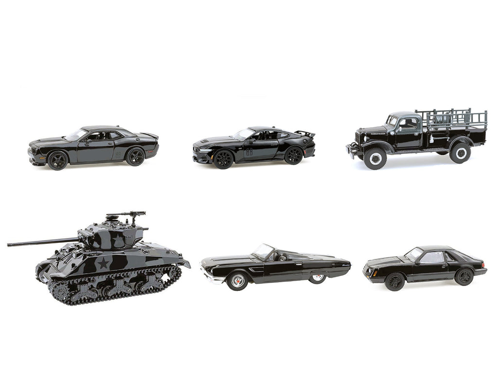 "Black Bandit" 6 piece Set Series 30 1/64 Diecast Model Cars by Greenlight