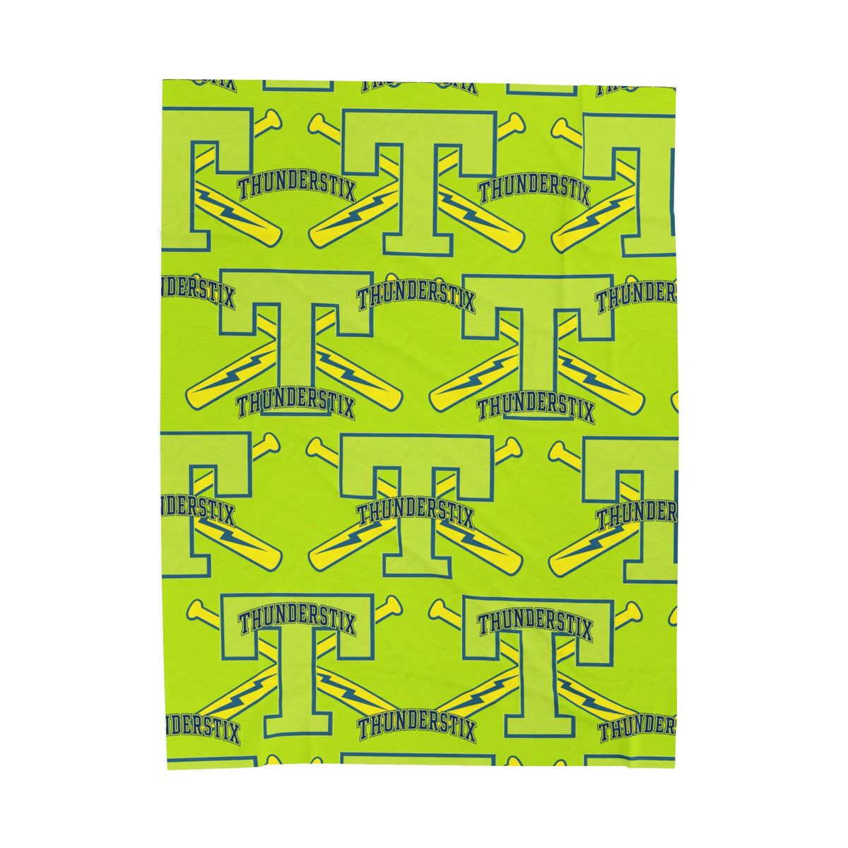 Thunderstix Logo Plush Blanket — Soft Velveteen Team Throw