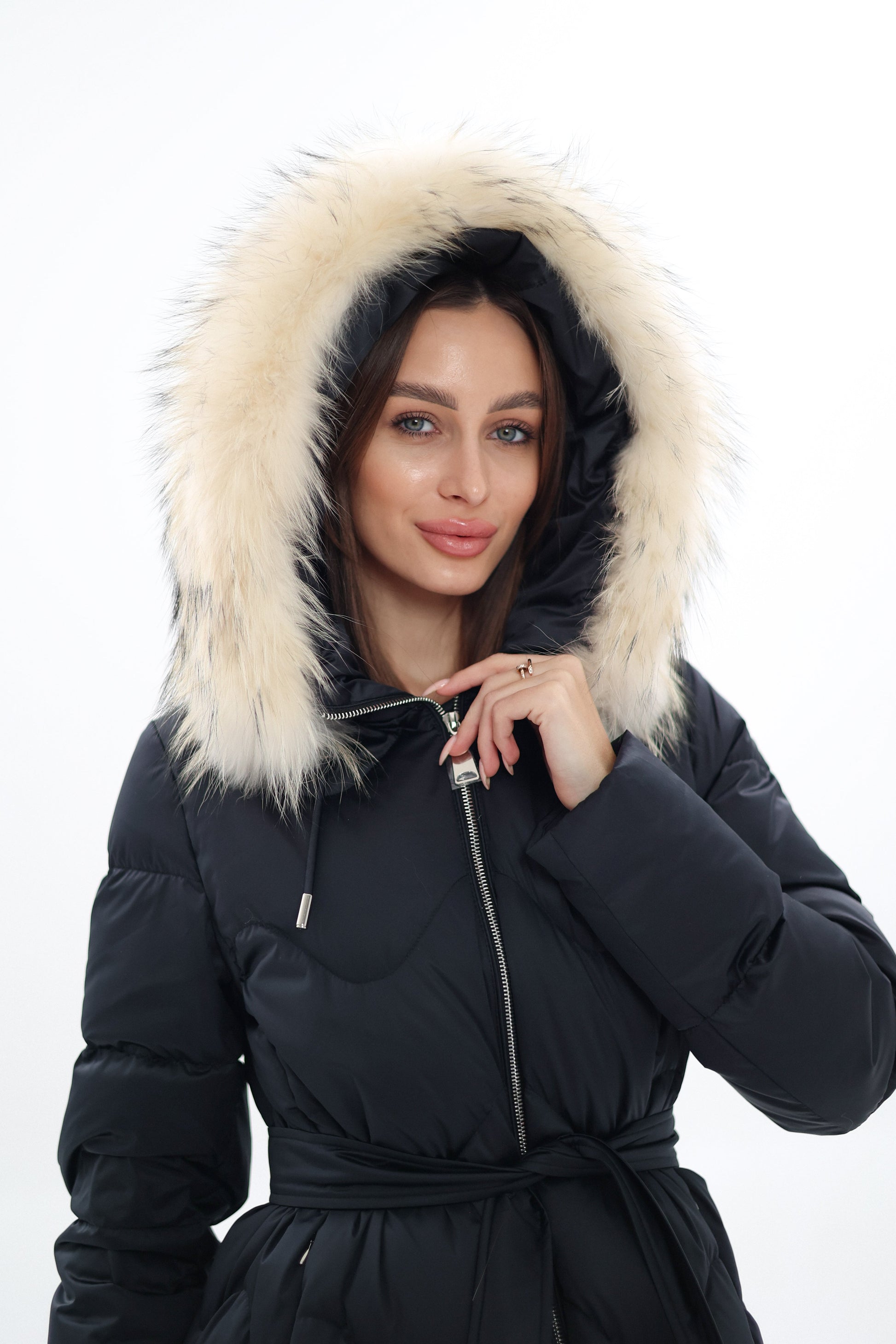 Genuine Fur Trim Down Fill Coat