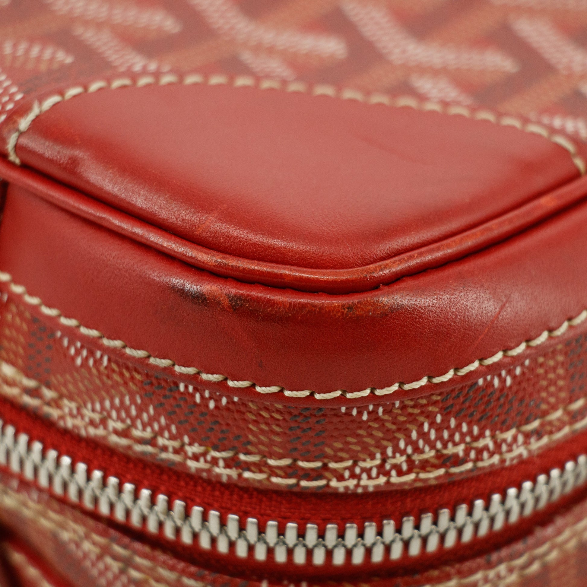Goyard Red Ambassade MM Goyardine Tote Bag #2978