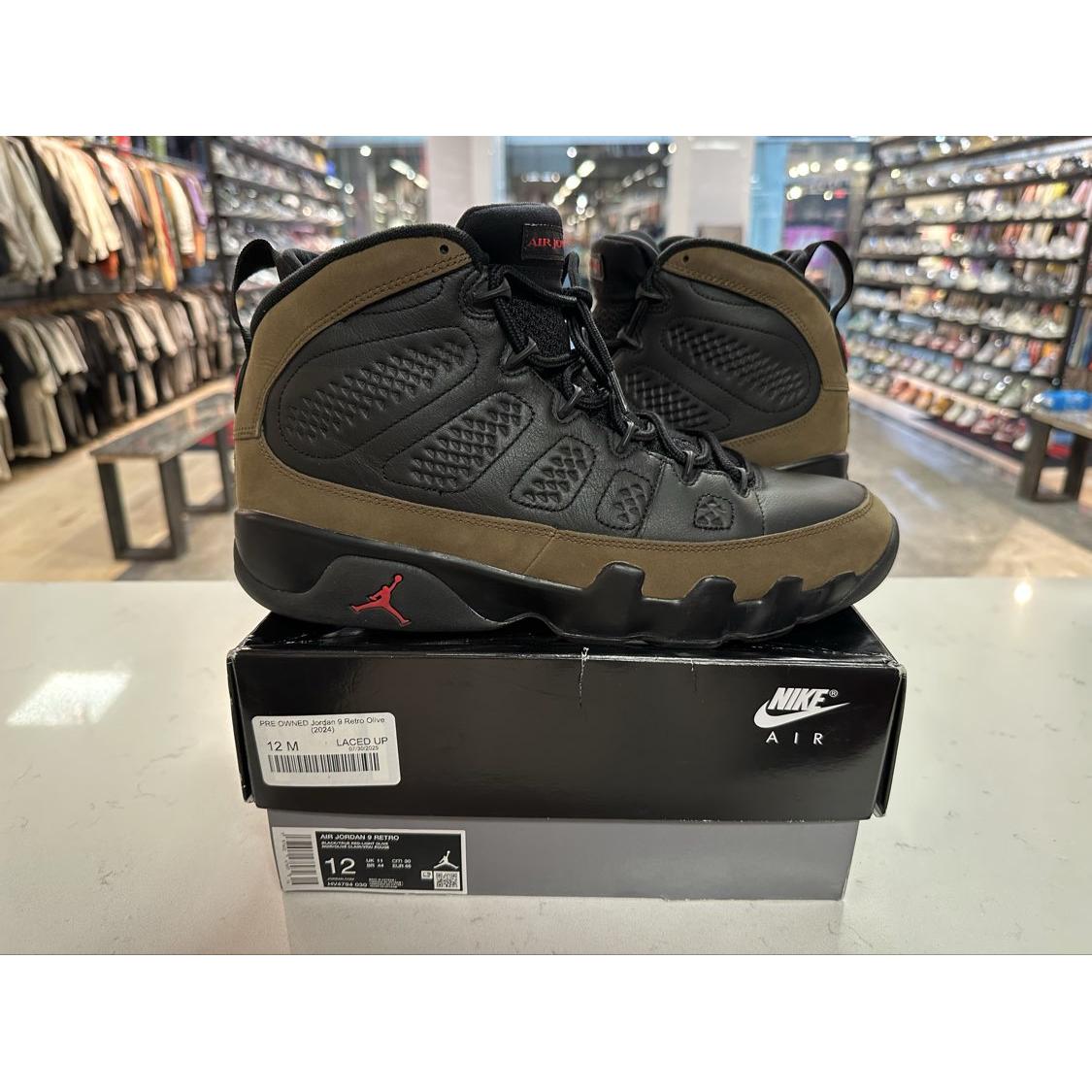 PRE OWNED Jordan 9 Retro Olive (2024)