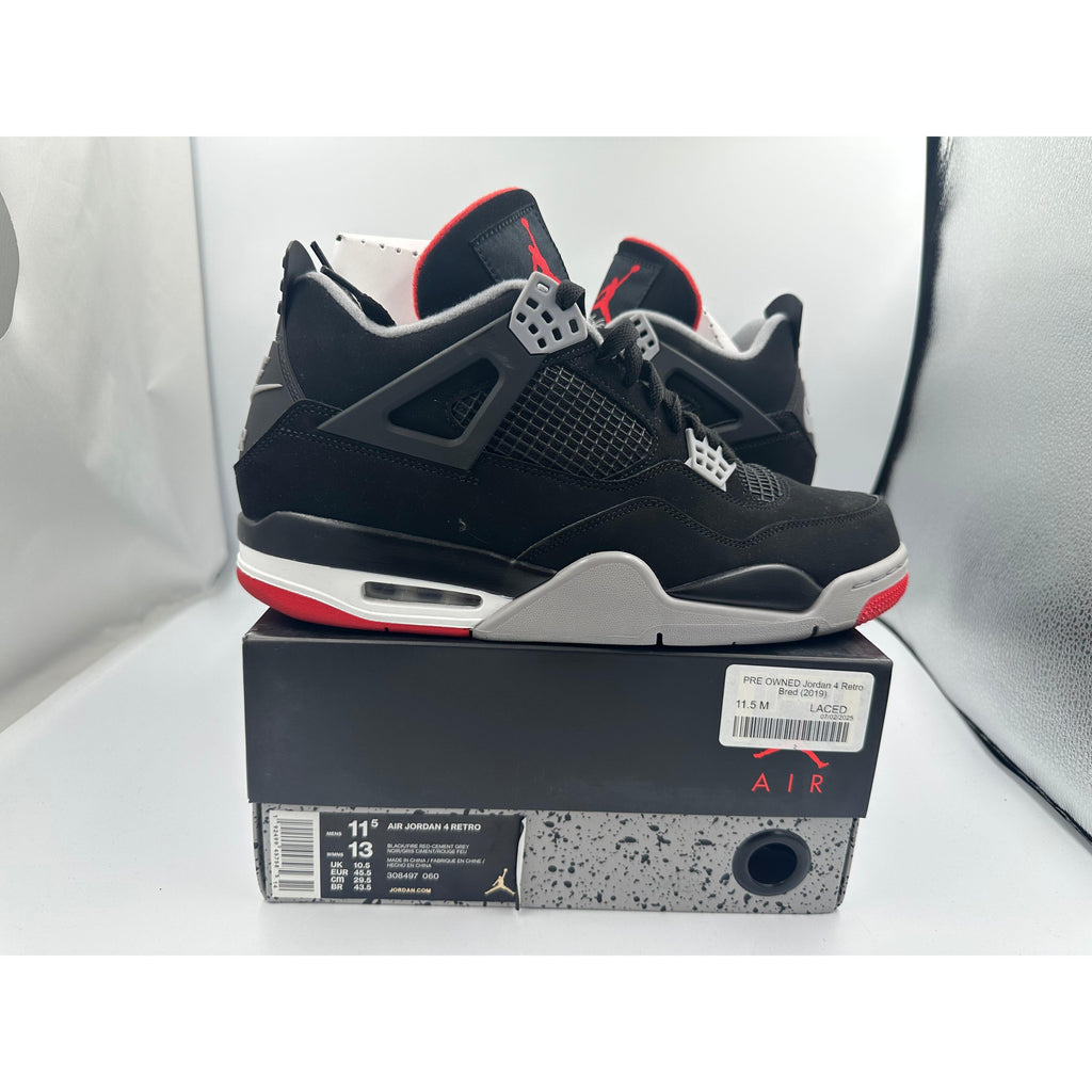 PRE OWNED Jordan 4 Retro Bred (2019)