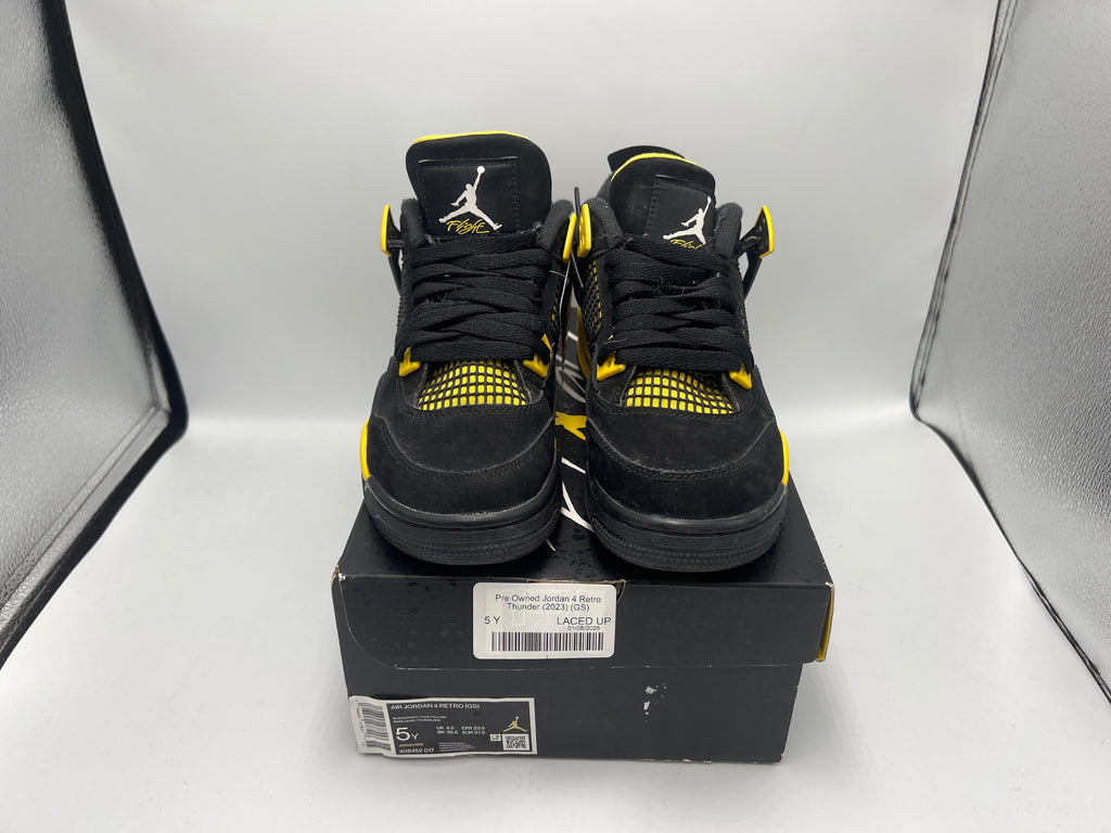Pre Owned Jordan 4 Retro Thunder (2023) (GS)