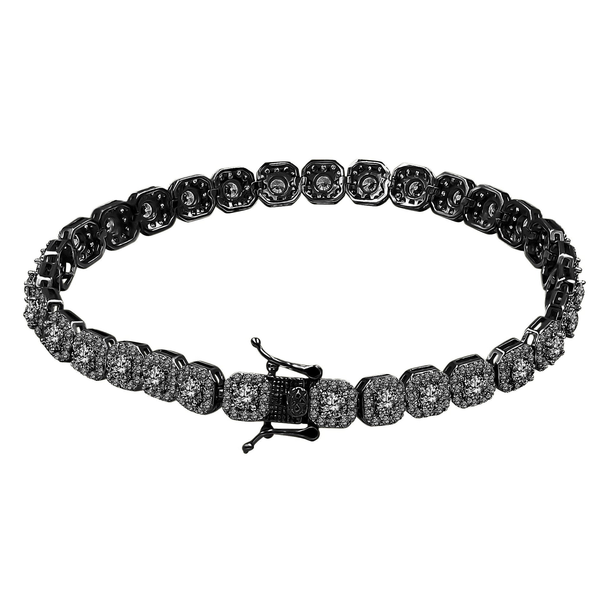 6MM Square Sterling Silver Tennis Bracelet For Women