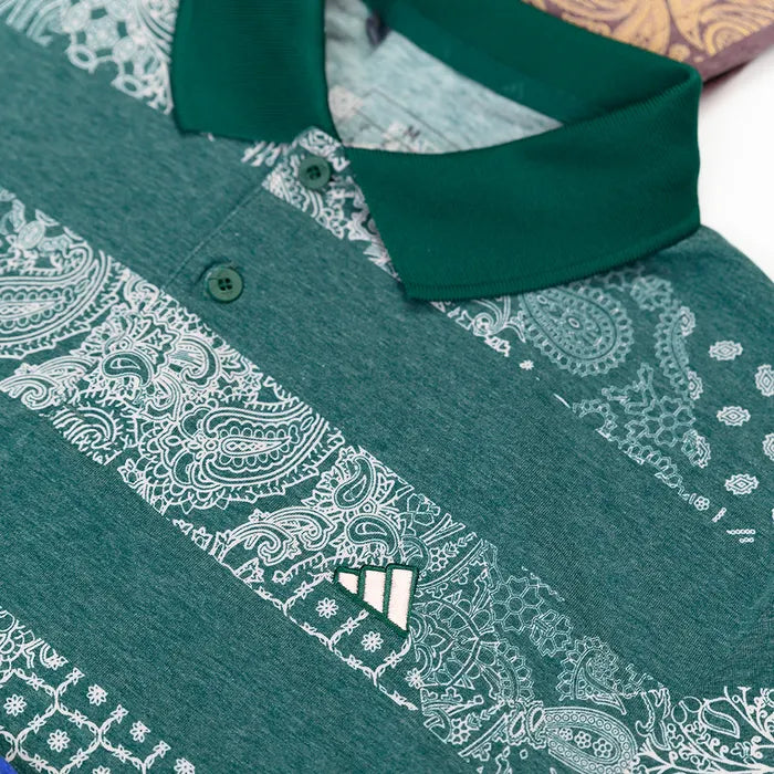 Adidas Golf Shirt - Go-To Stripe Print Polo