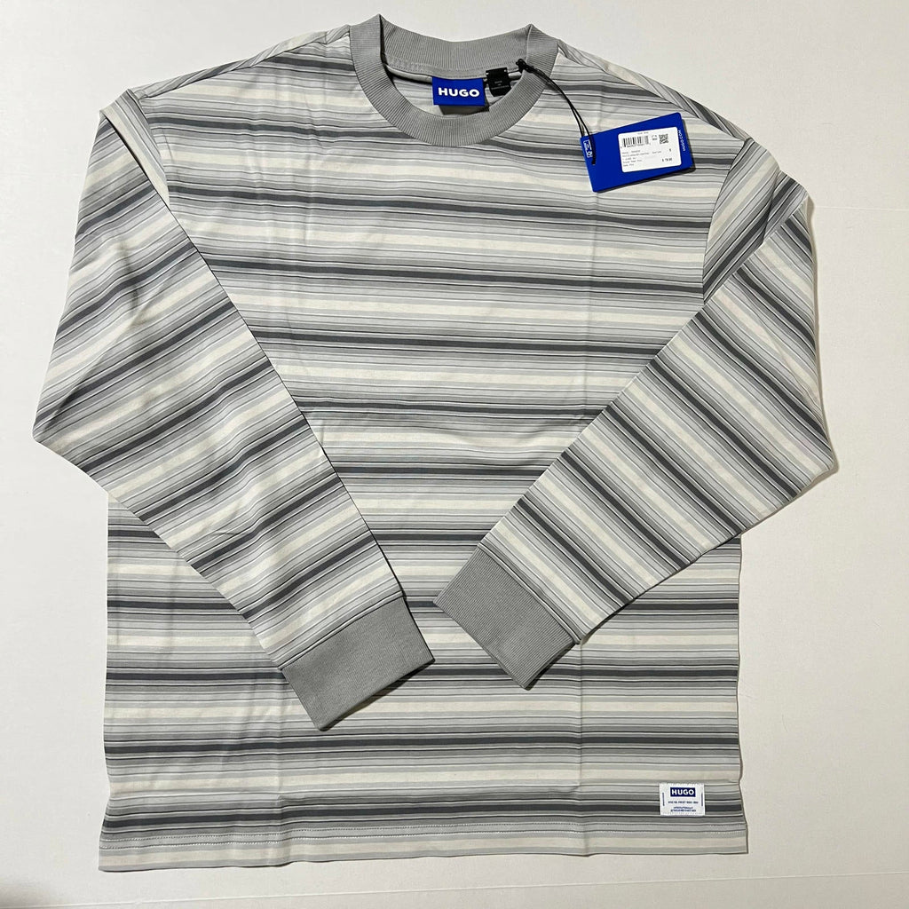 Men's Long-Sleeve Crewneck Striped T-Shirt