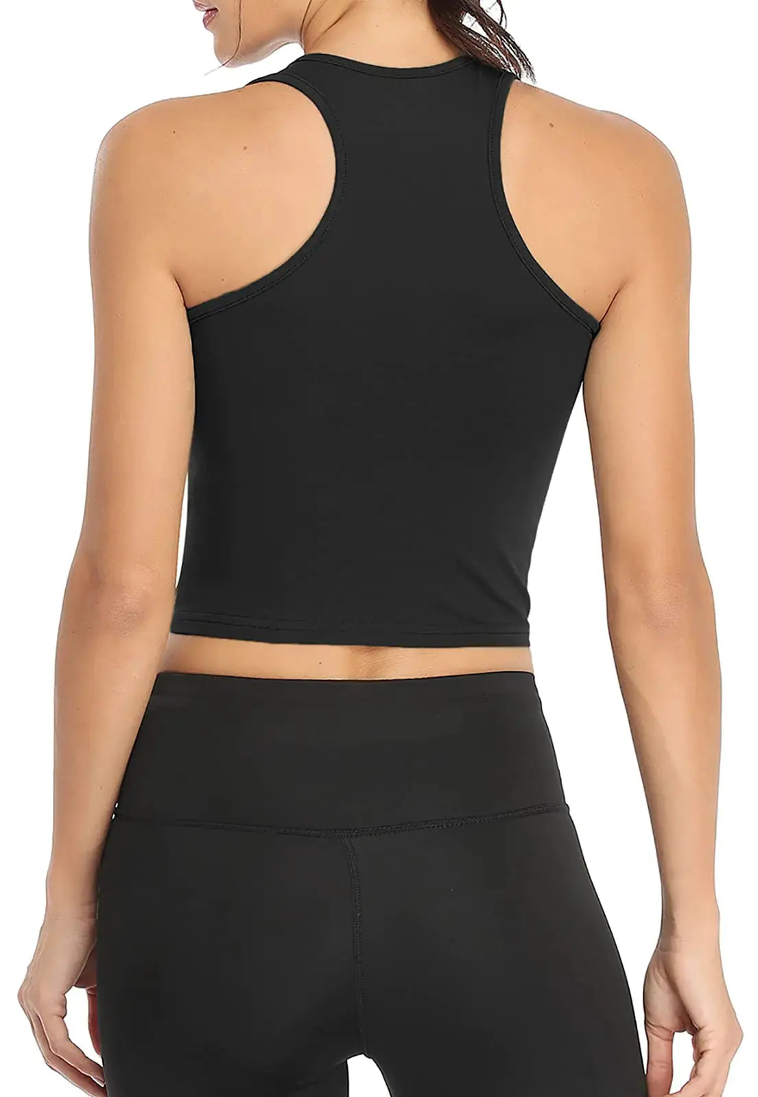 3 Pack Women Sports Crop Tank Tops - Cropped Workout Tops