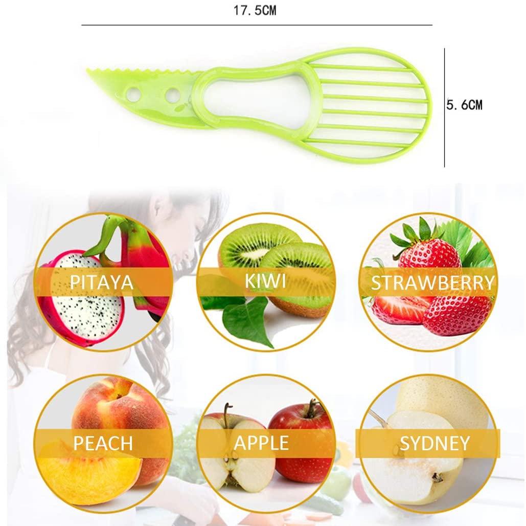 Avocado Slicer 3-in-1 Safe Plastic Blade Cutter Splitter Fan Slicer BPA Free