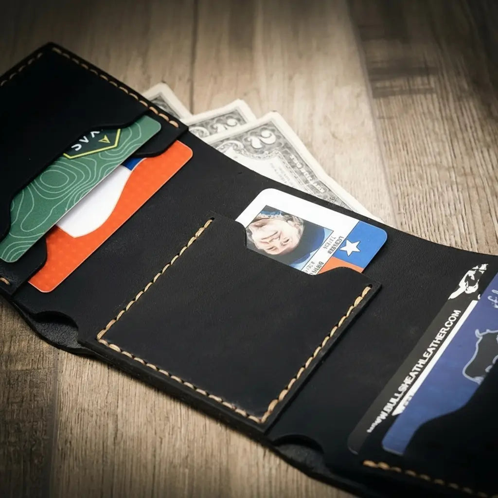 The Trinity Trifold Wallet - Black