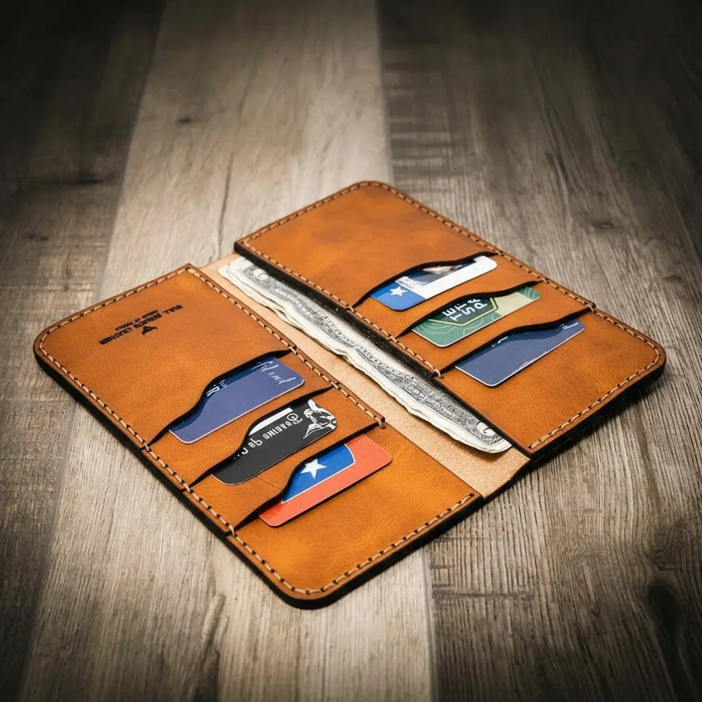 Western Long Wallet - Chestnut Brown
