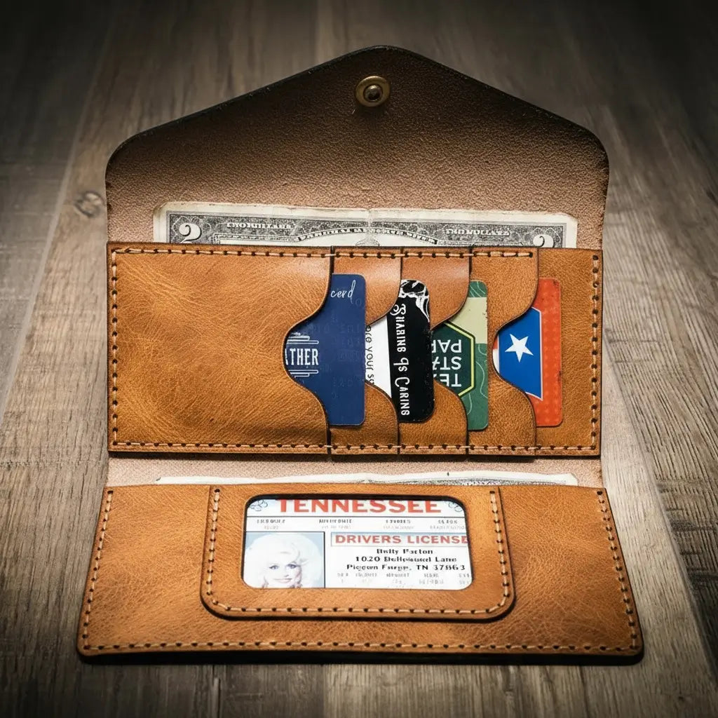 Sugar Land Clutch Wallet - Saddle Tan