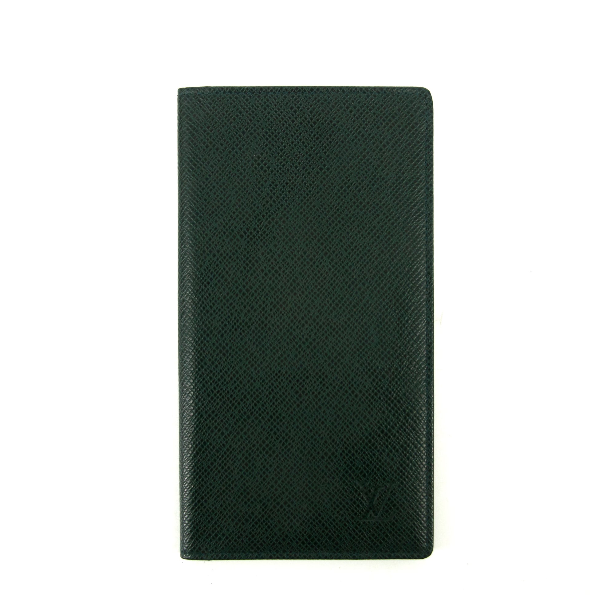 Louis Vuitton Green Taiga Long Wallet #3078