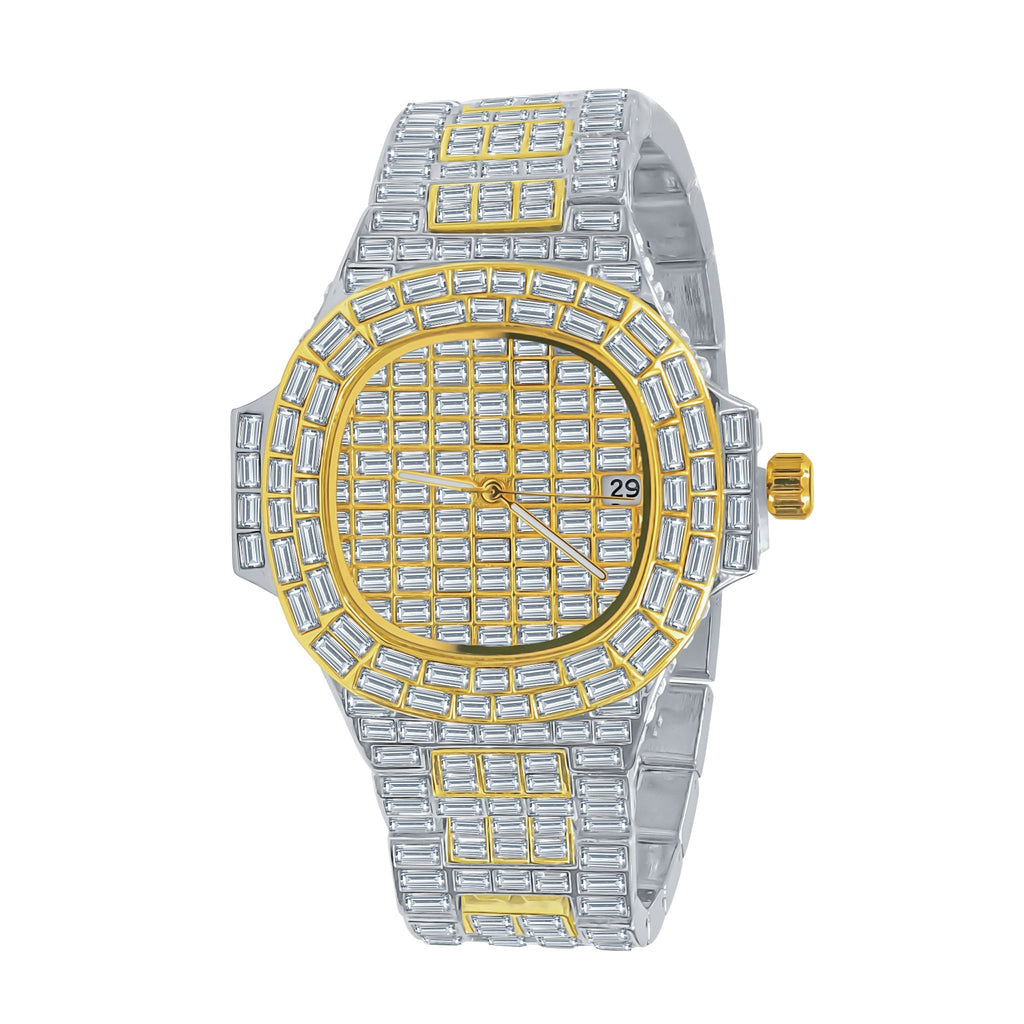 30mm Bling Metal Watch Crystal Bezel Quartz Bracelet