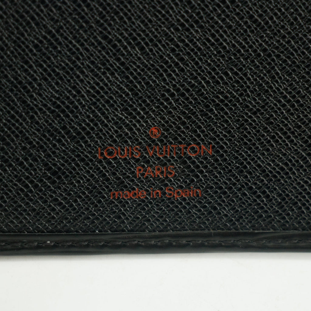 Louis Vuitton Black Epi Long Bifold Wallet  #3104