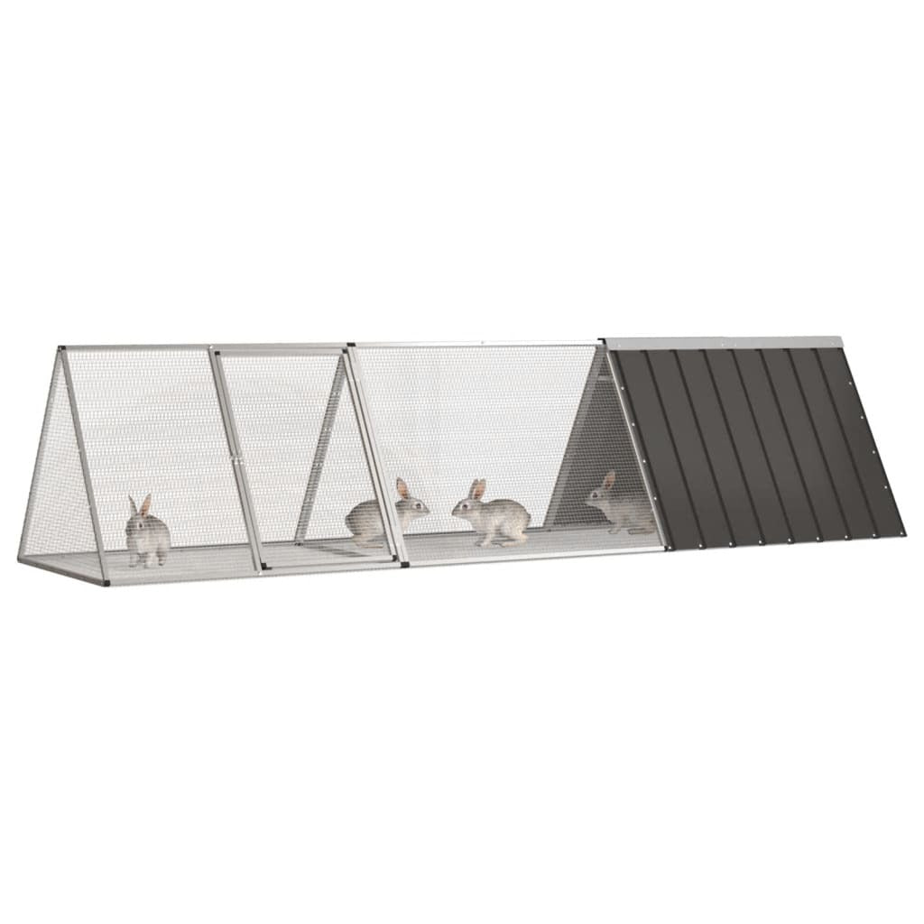 Rabbit Cage Anthracite Galvanized Steel Large Durable