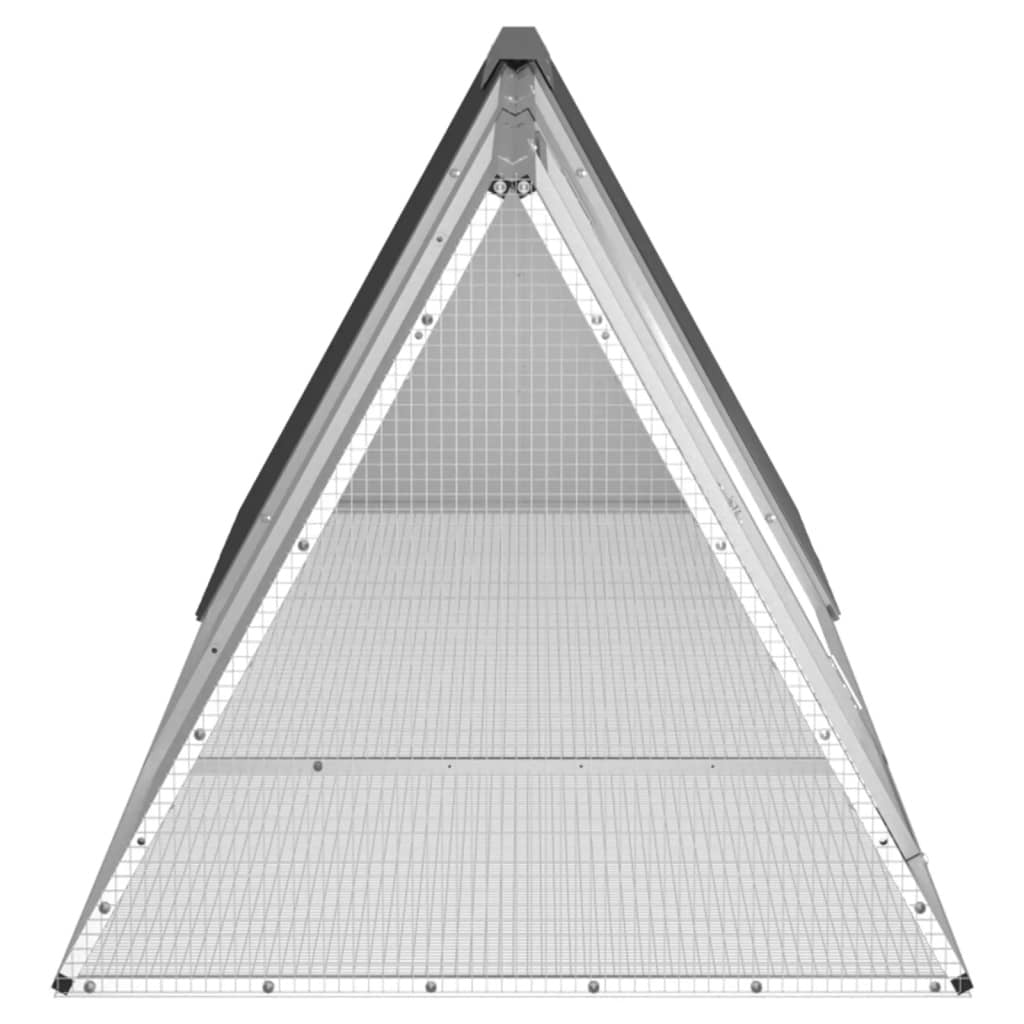 Rabbit Cage Anthracite Galvanized Steel Large Durable