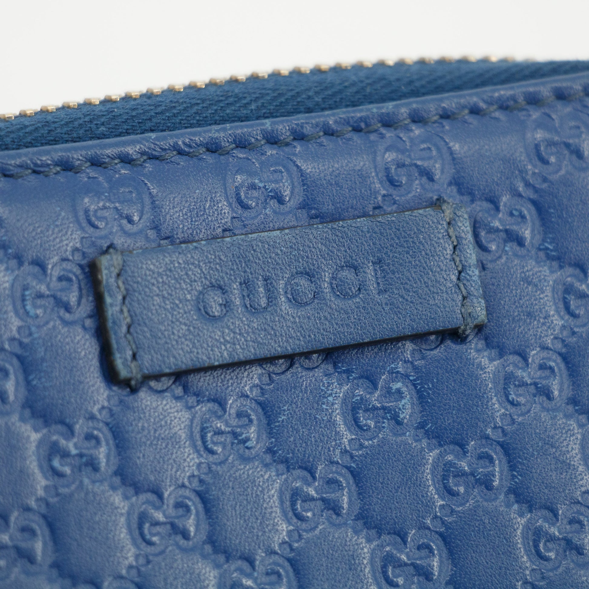 Gucci Microguccissima Compact Zip Wallet Blue #3146