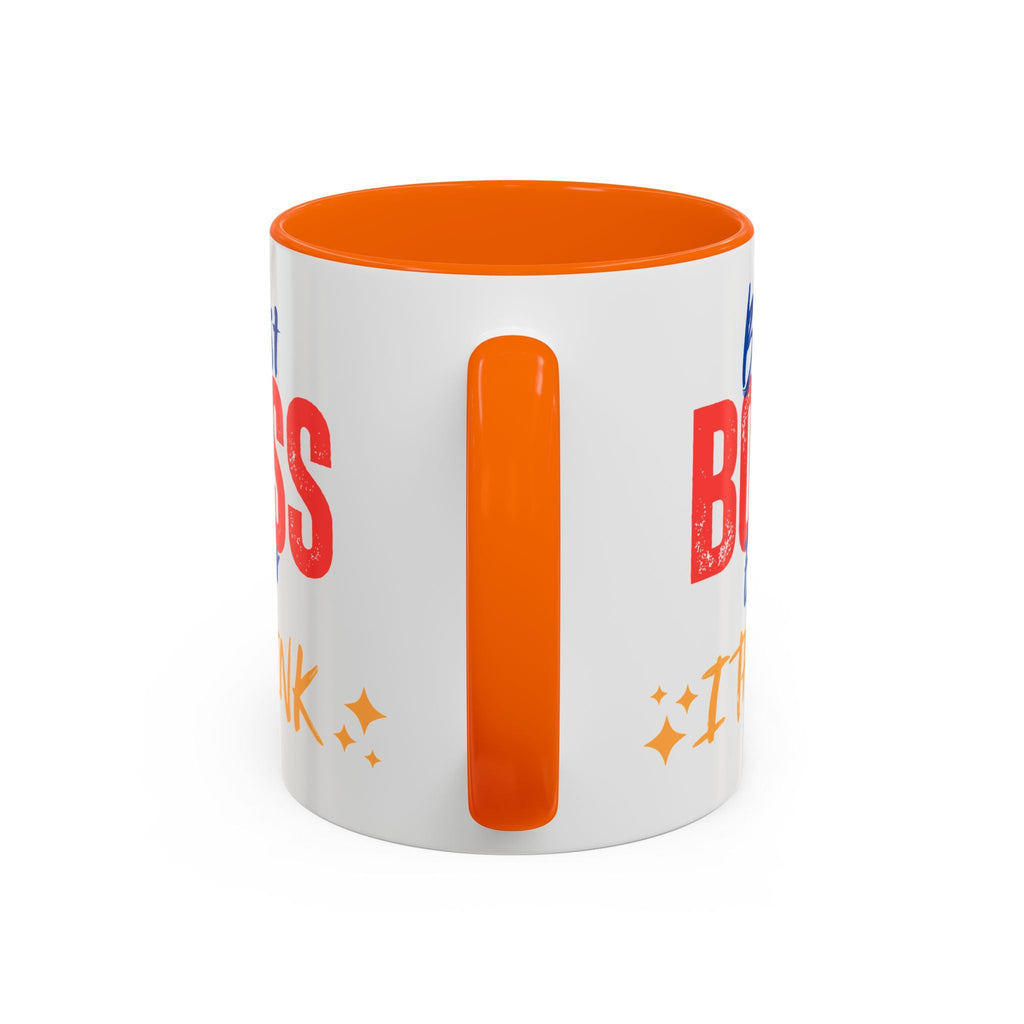 Best Boss Ever Accent Coffee Mug - Perfect Gift for Boss's Day, Office Decor, Motivational Drinkware, Fun Coffee Cup