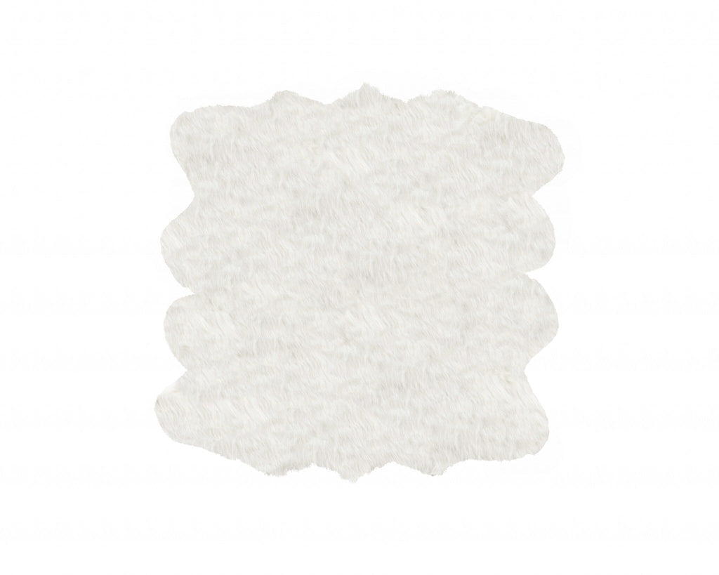 72" x 72" x 1.5" Off White Octo Faux Sheepskin - Area Rug