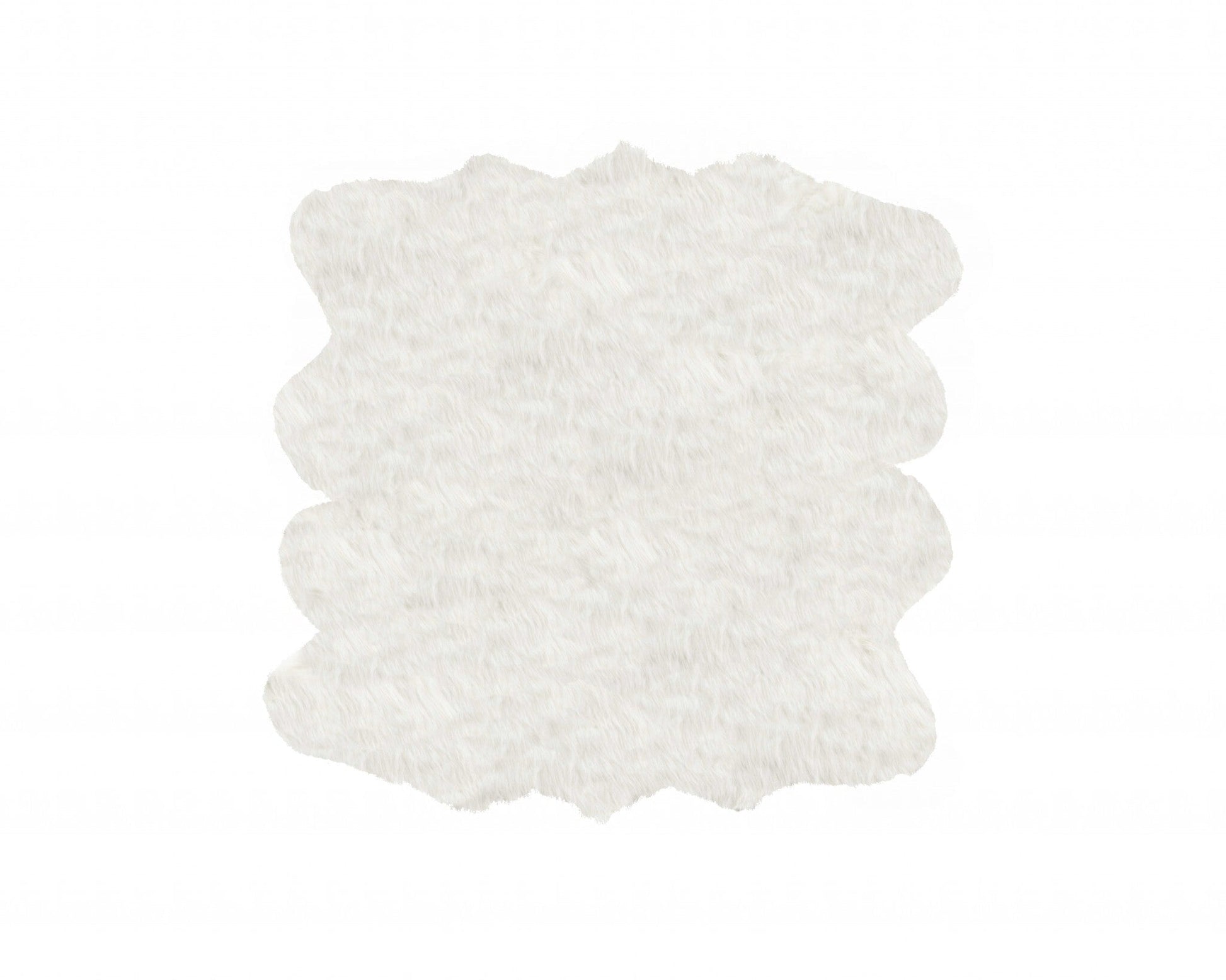 72" x 72" x 1.5" Off White Octo Faux Sheepskin - Area Rug