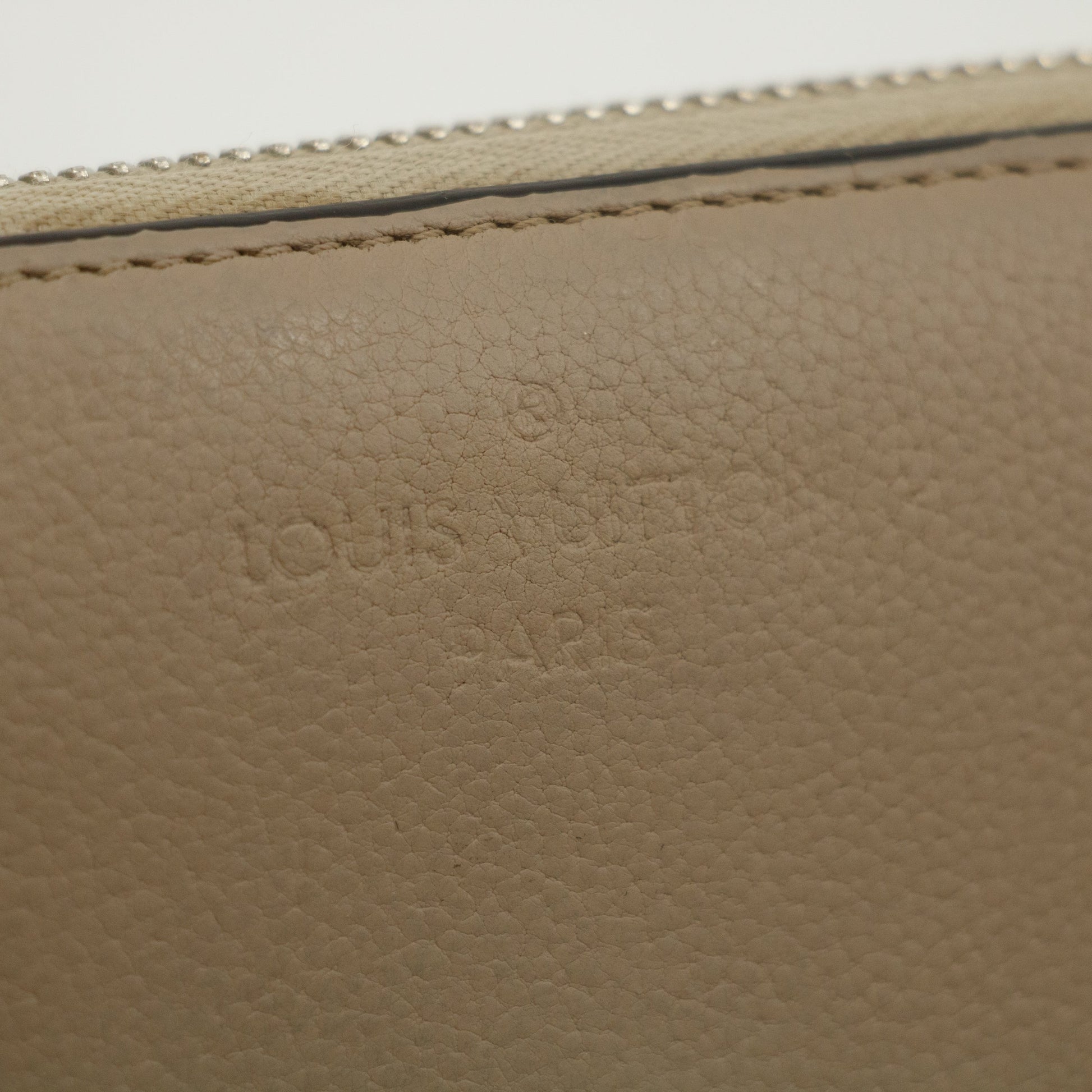 Louis Vuiton Grey Leather V Zip Around Wallet  #3292