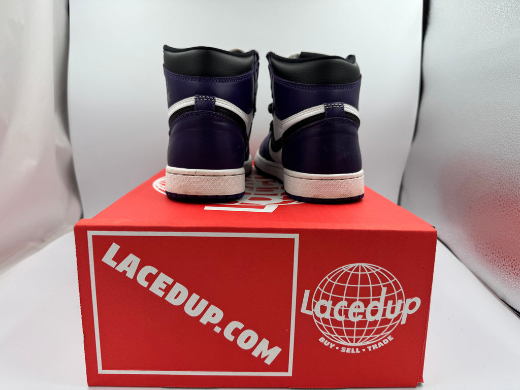 PRE OWNED Jordan 1 Retro High Court Purple White No Box