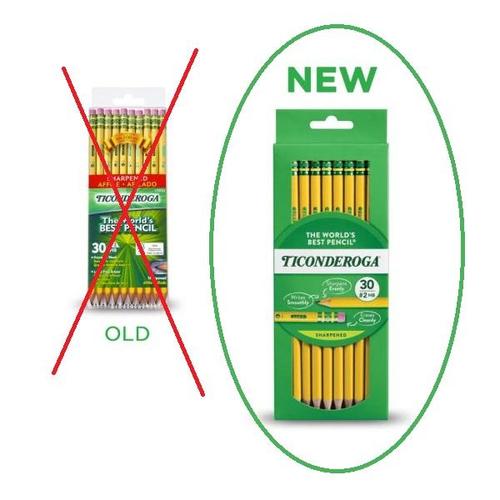 Dixon Ticonderoga No. 2 Pre-Sharpened Pencils, 30-Pack