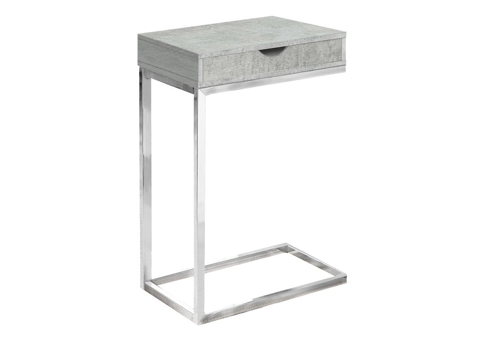 10.25" X 15.75" X 24.5" Cappuccino Finish And Gold Laminated Drawer Accent Table