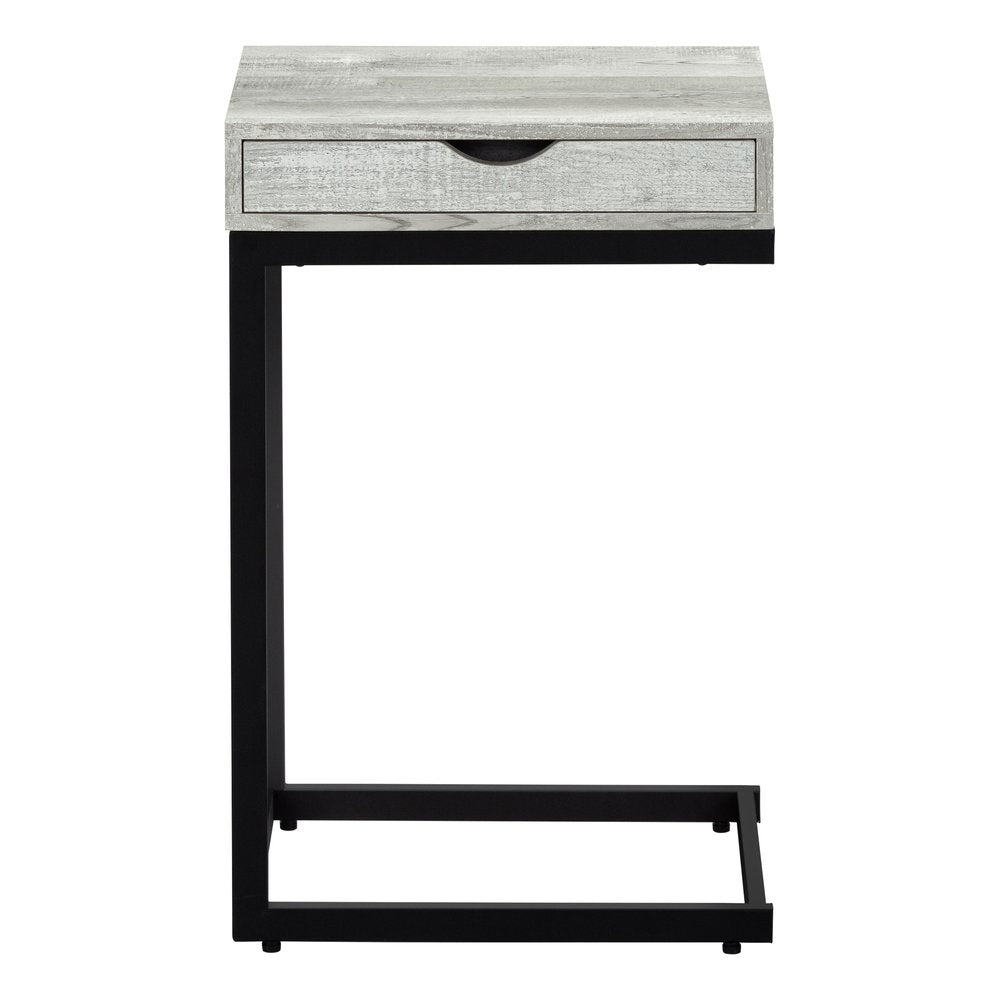 10.25" X 15.75" X 24.5" Cappuccino Finish And Gold Laminated Drawer Accent Table