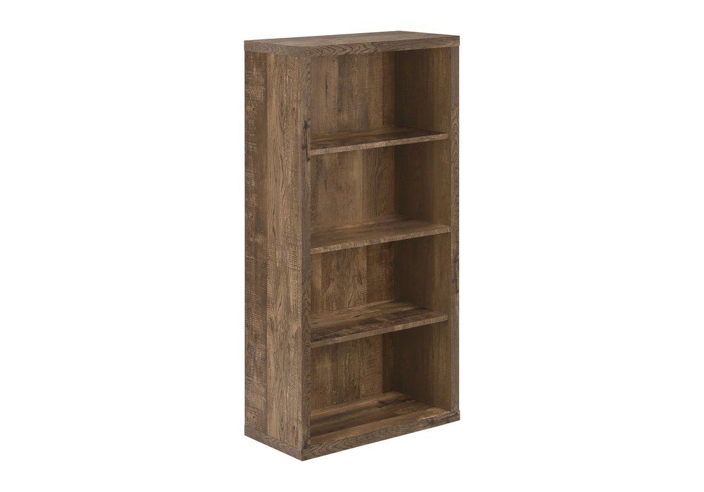 White Wood Adjustable Four Tier Bookcase