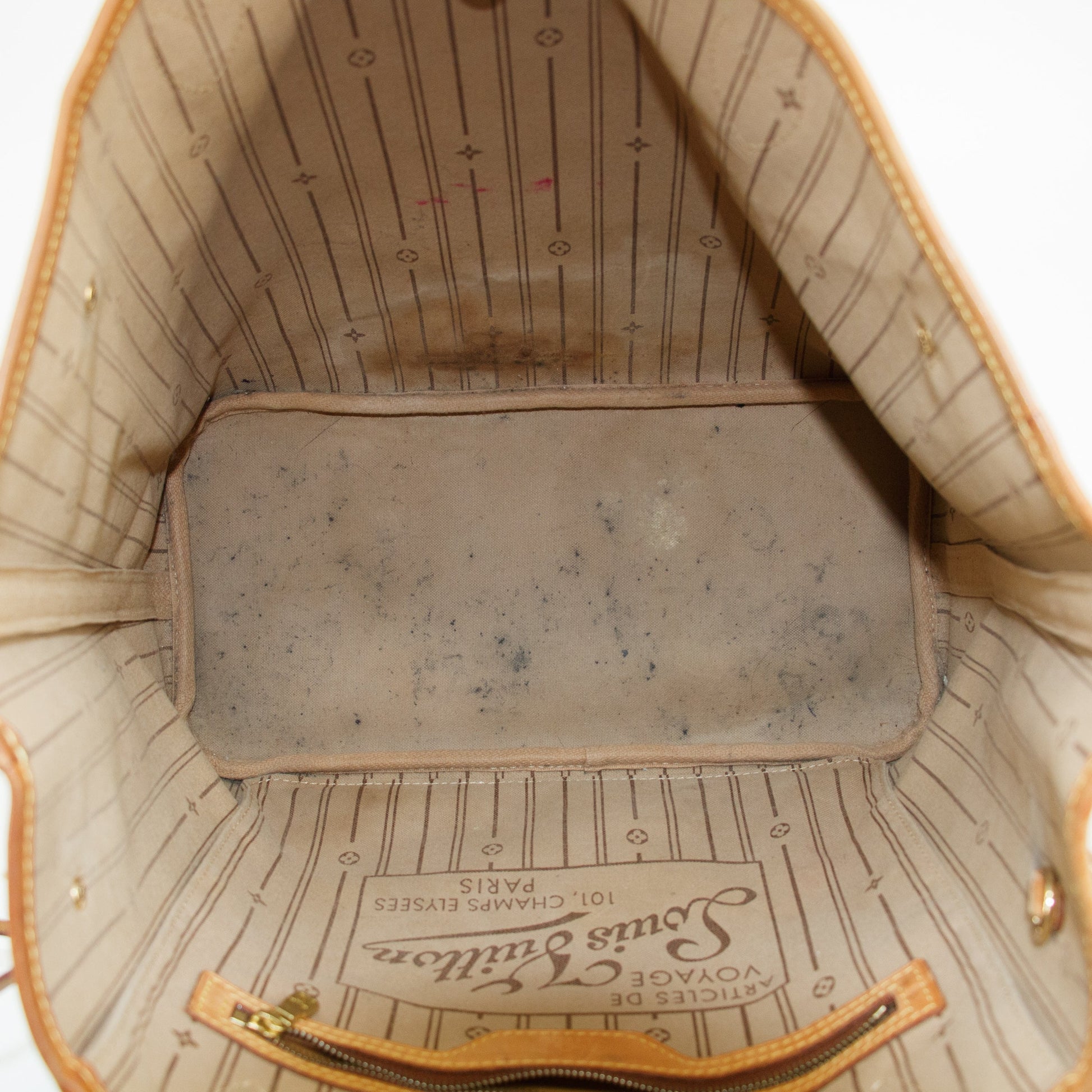 Louis Vuitton Monogram Canvas Brown Neverfull MM Shoulder Bag #3337