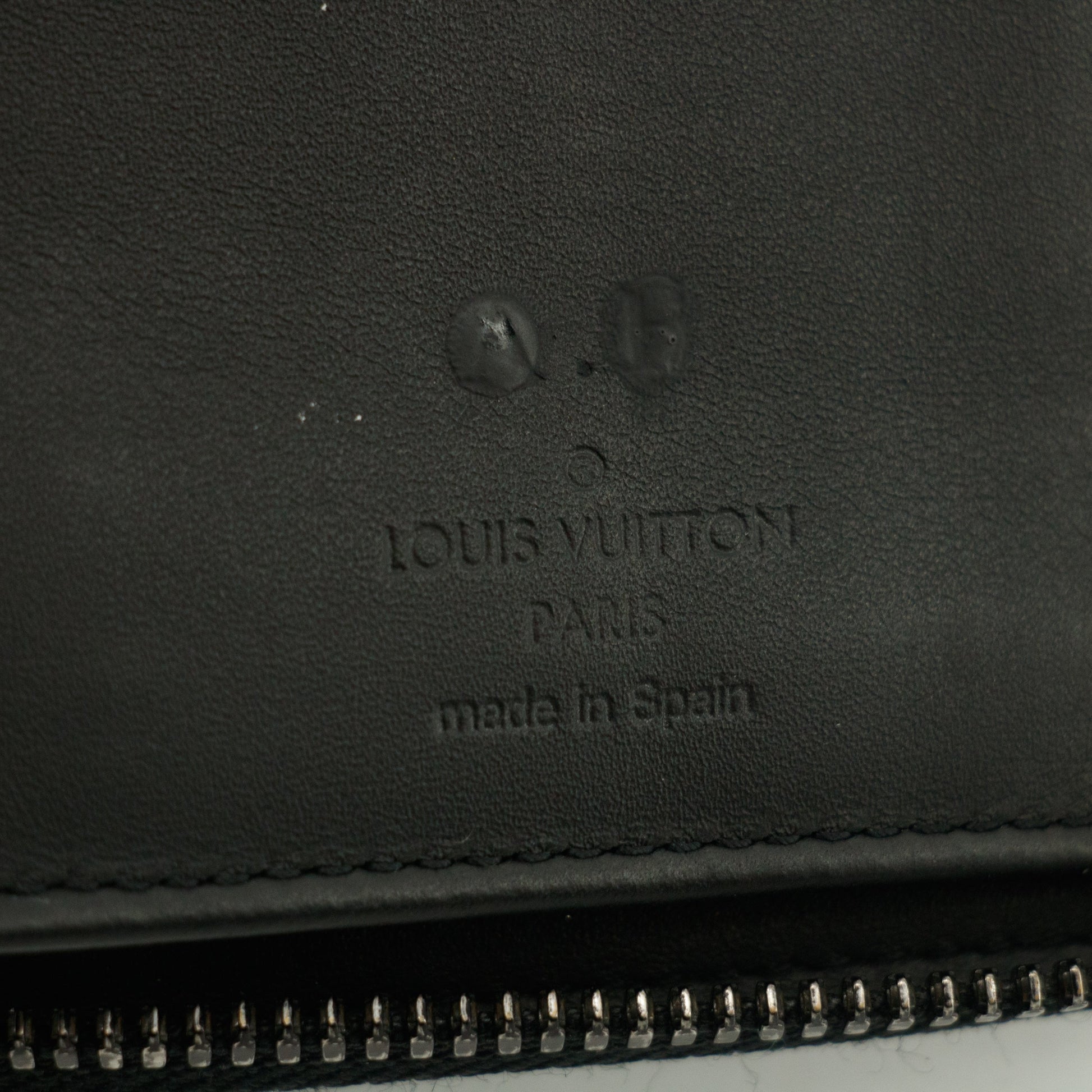 Louis Vuitton Shadow Leather Black Long Zippy Wallet #3382