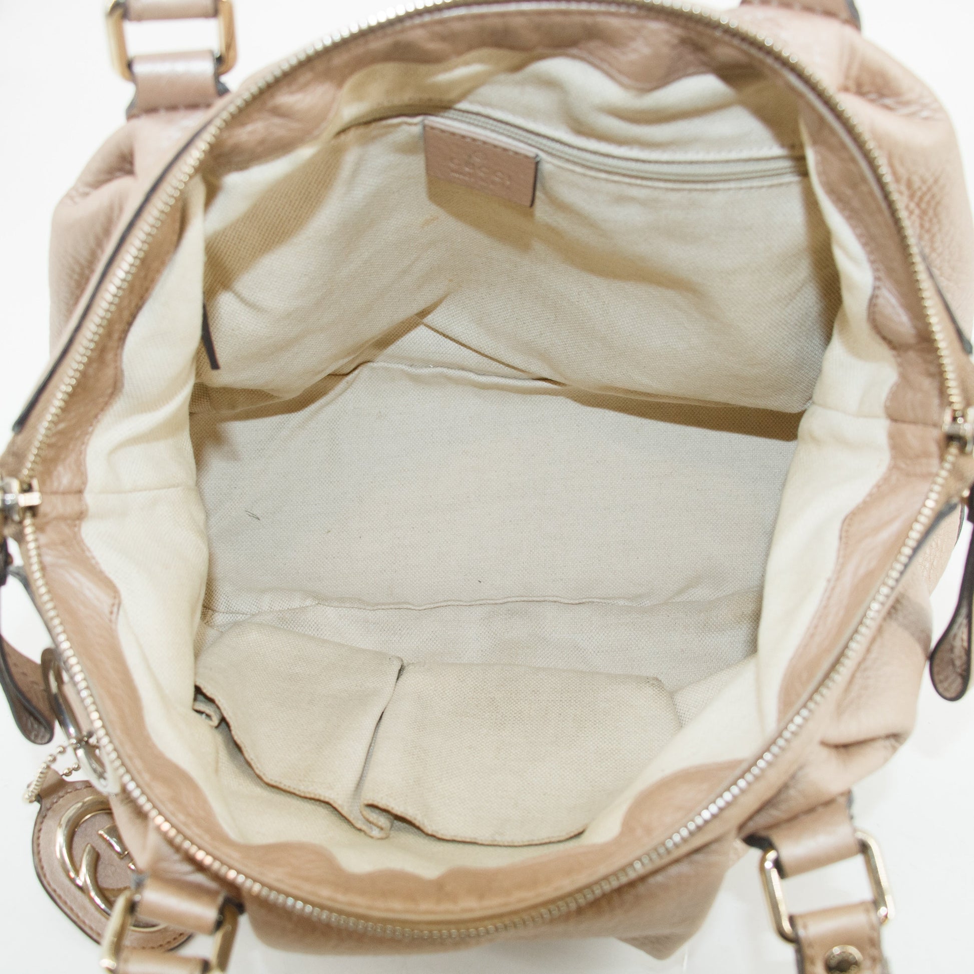 Gucci Sukey Metallic Beige Leather Shoulder Bag #3426