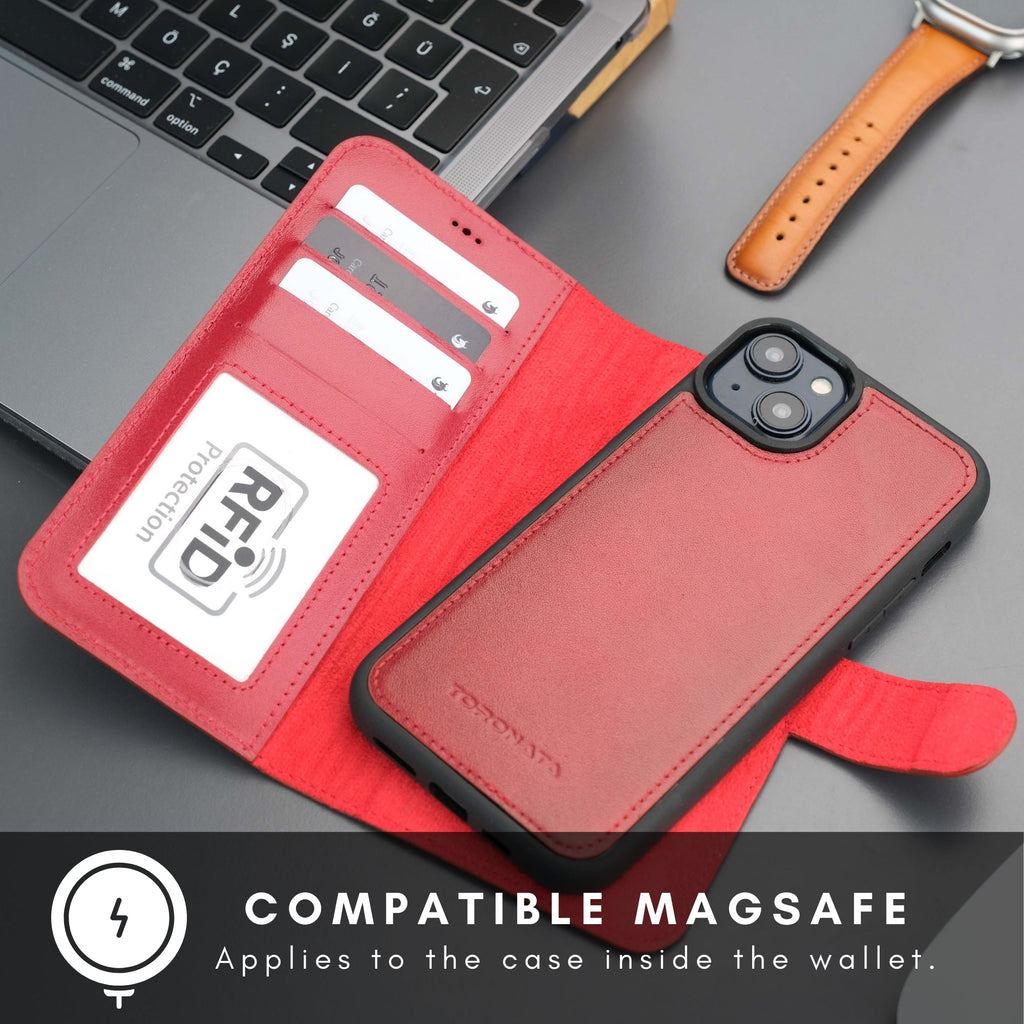Casper Leather iPhone 14 Wallet Case | MagSafe