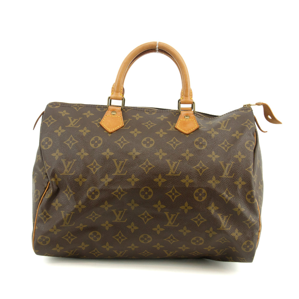 Louis Vuitton Monogram Canvas Brown Speedy 35 Handbag #3500
