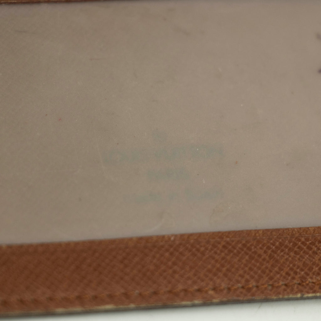 Louis Vuitton Monogram Canvas Brown ID Card Case Wallet #3519