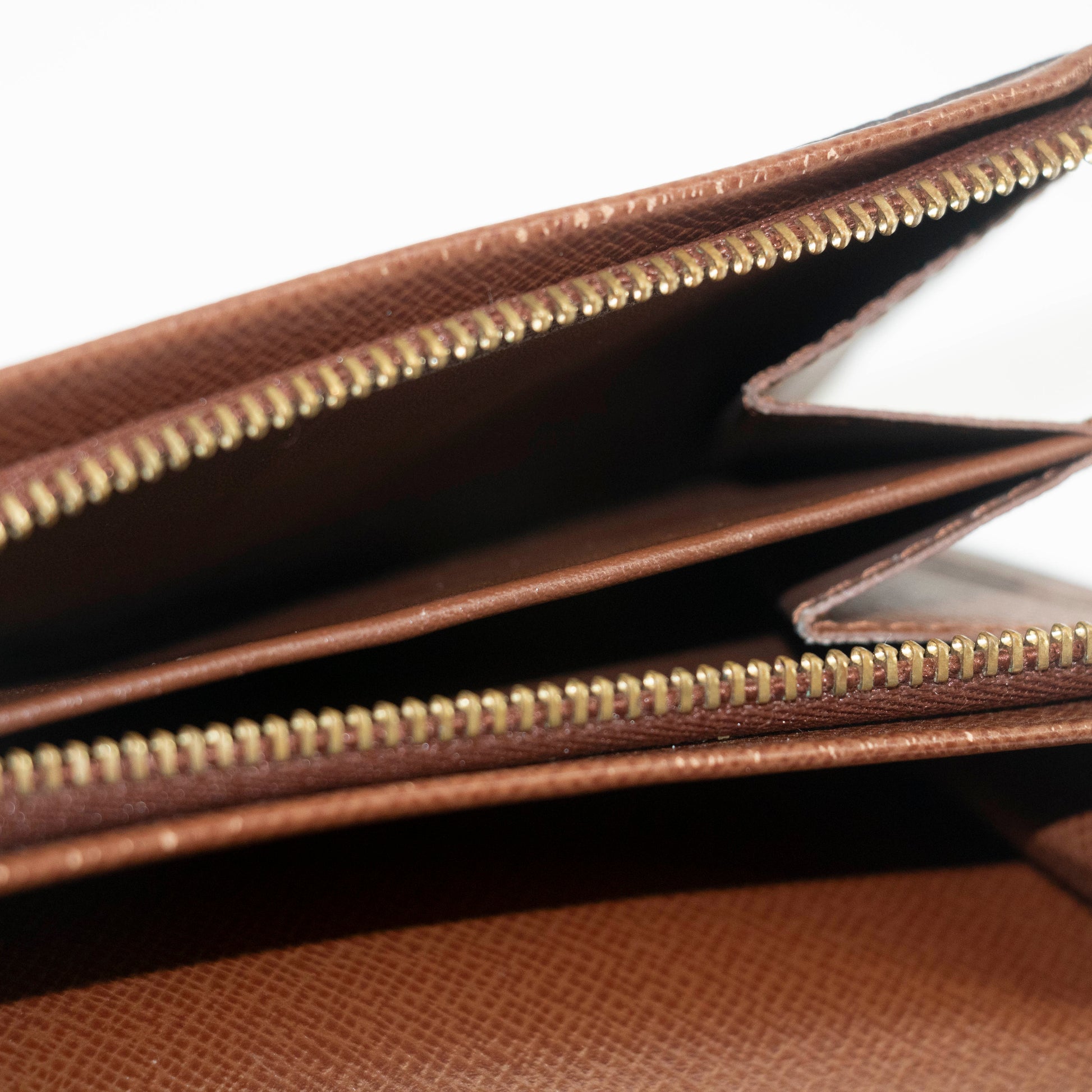 Louis Vuitton Monogram Canvas Brown Porte Tresor Wallet #3523