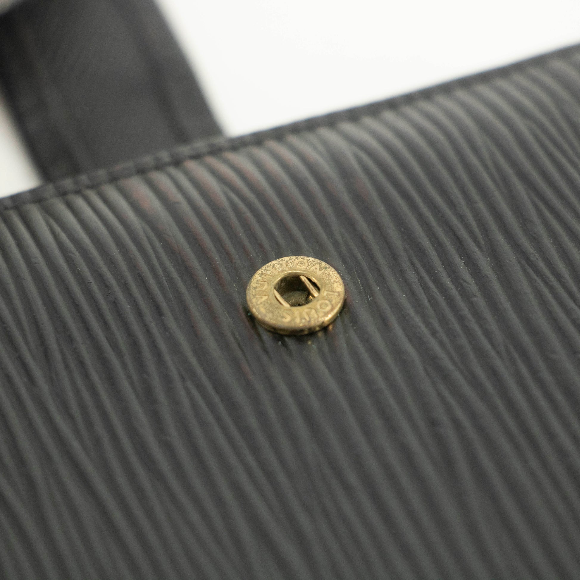 Louis Vuitton Black Epi Compact Bifold Wallet #3530