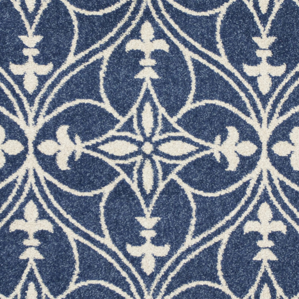 5' X 8' Denim Classical Pattern Uv Treated Area Rug