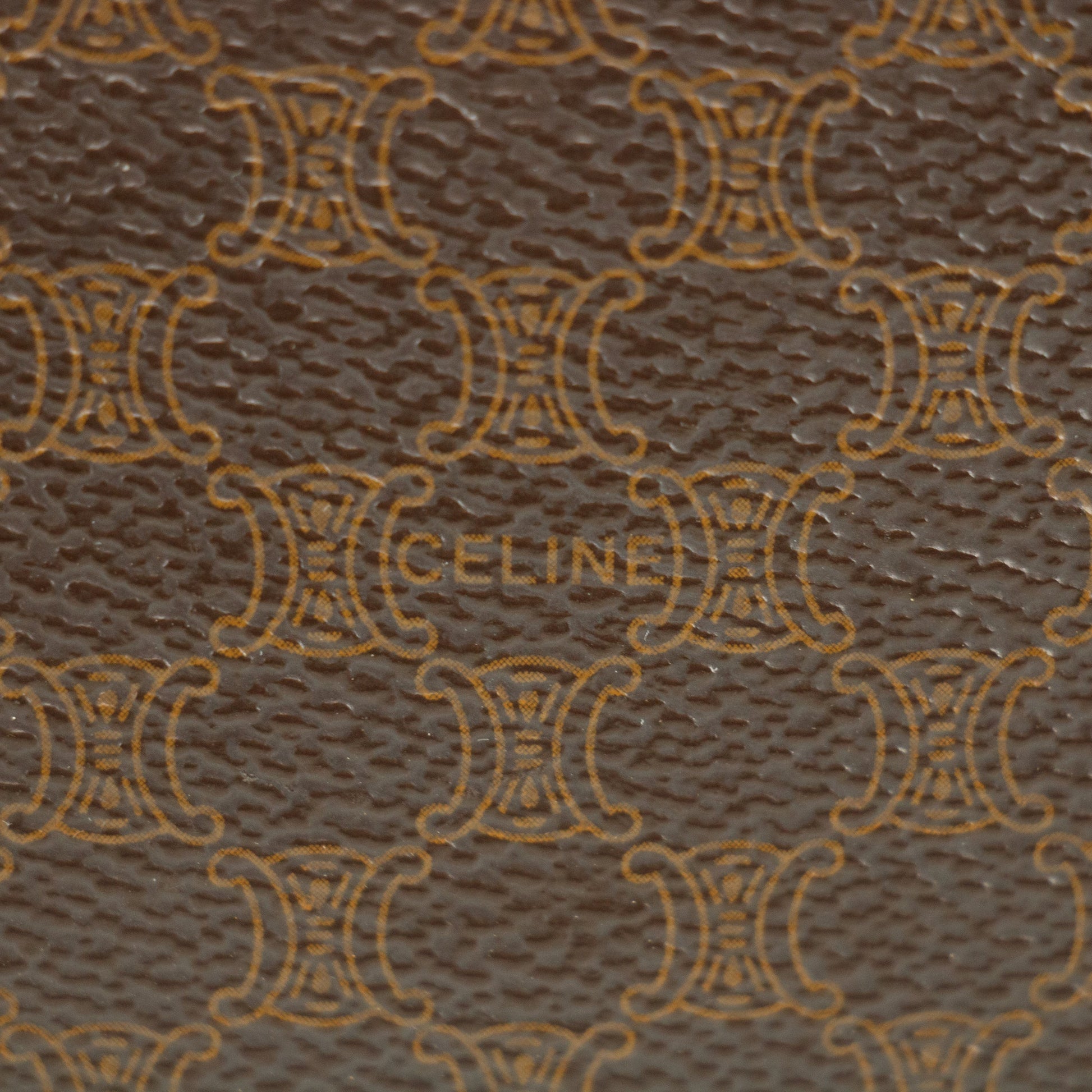 Celine Brown Macadam PVC x Leather Handbag #3540