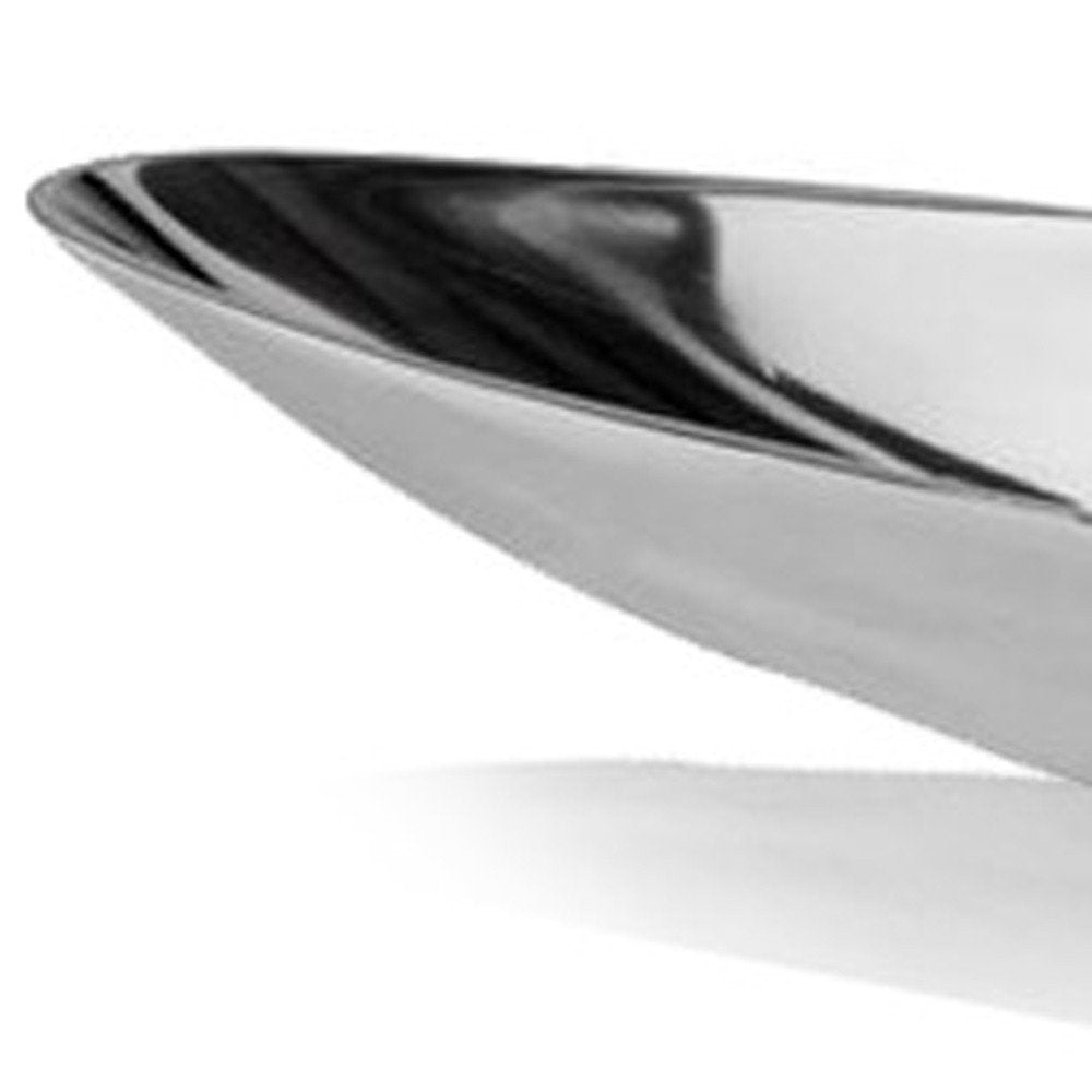 32" Contempo Shiny Silver Long Boat Tray