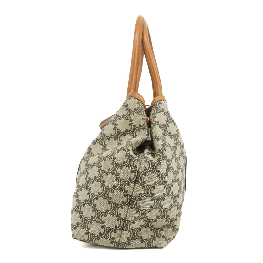 Celine Macadam Canvas x Leather Black Shoulder Bag #3570
