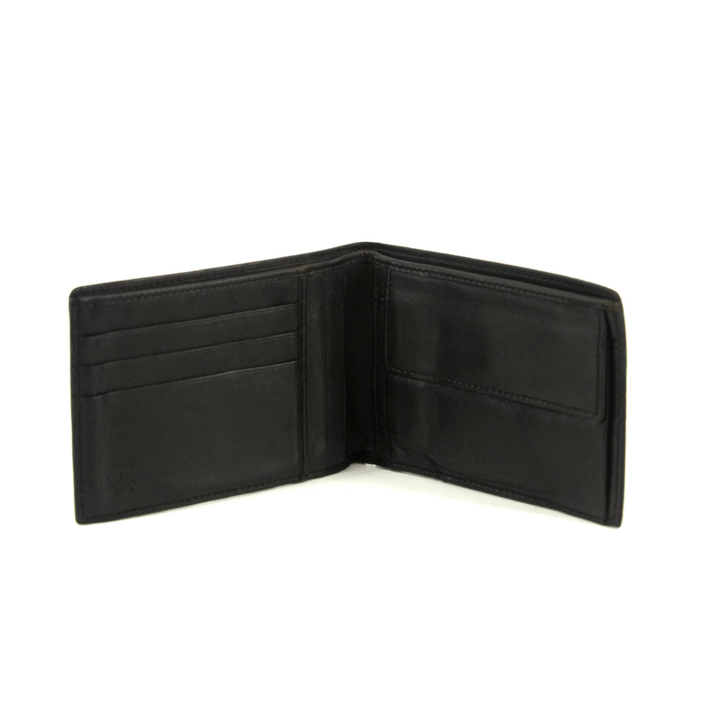 Gucci Sima GG Black Leather Mens Bifold Wallet #3582