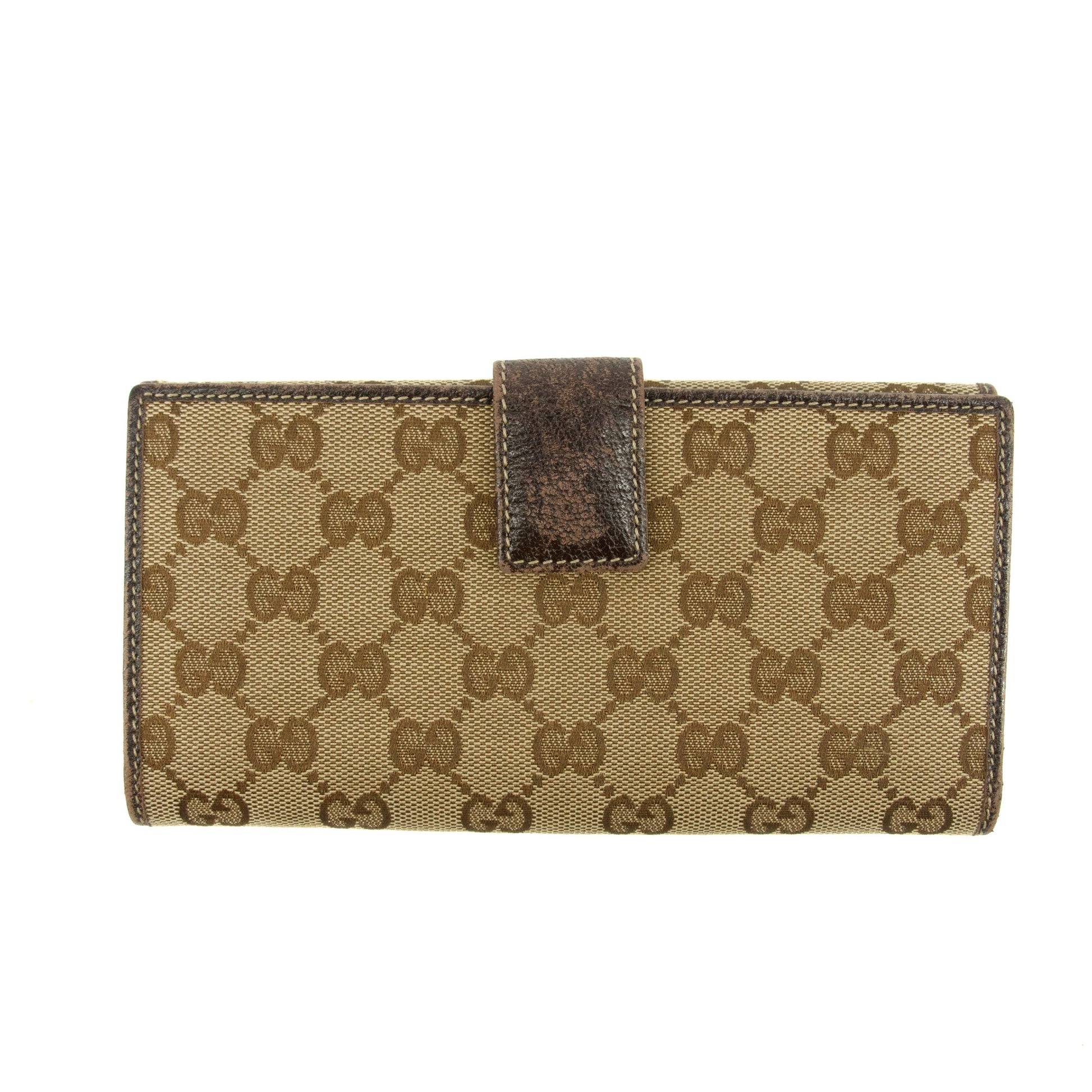 Gucci GG Canvas Beige Bow Long Wallet #3585