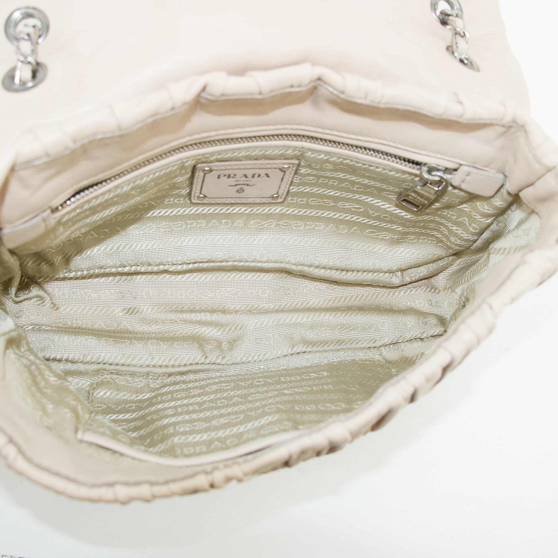 Prada Brown Nappa Gaufre Flap Shoulder Bag #3597