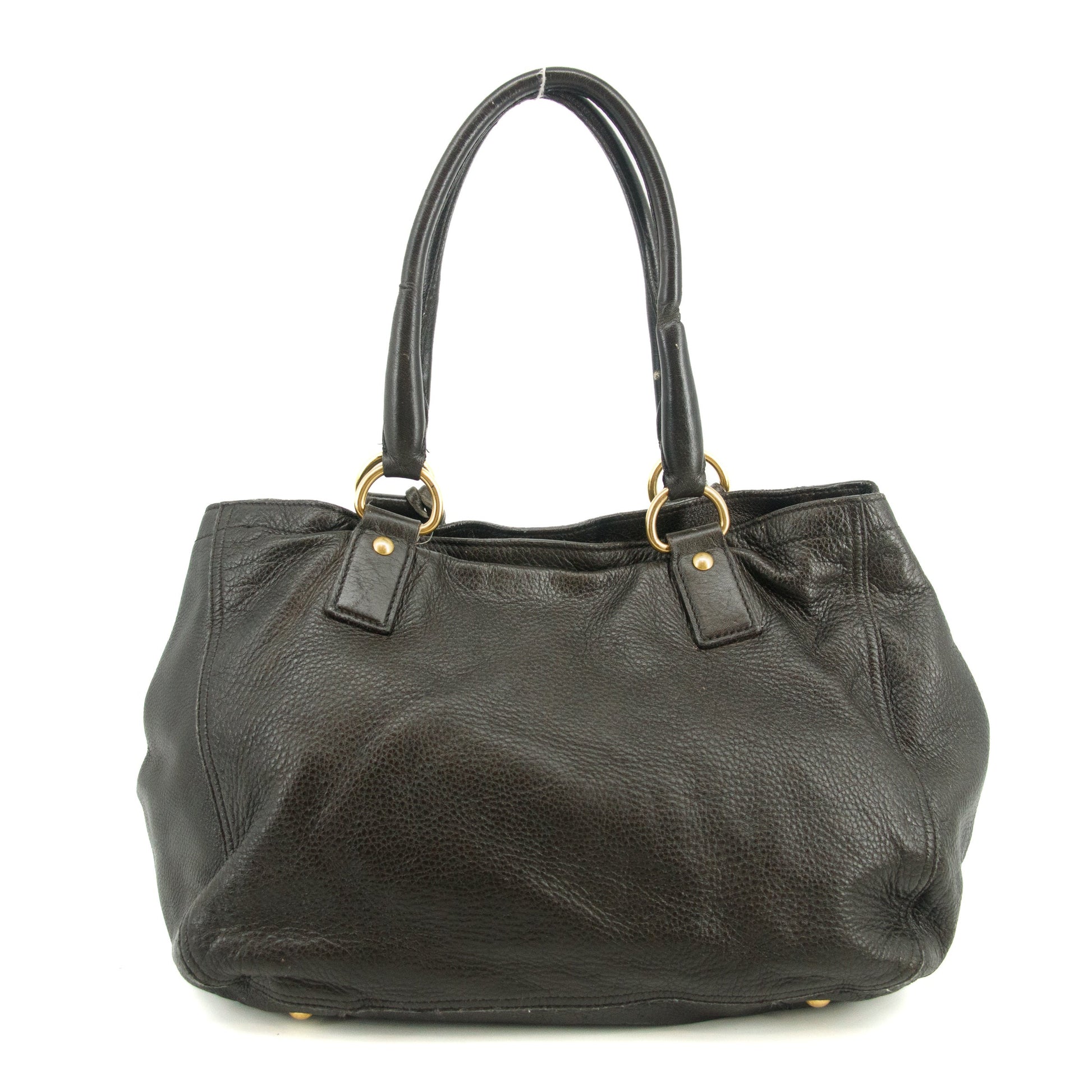 Prada Vitello Daino Black Leather 2Way Shoulder Bag #3598