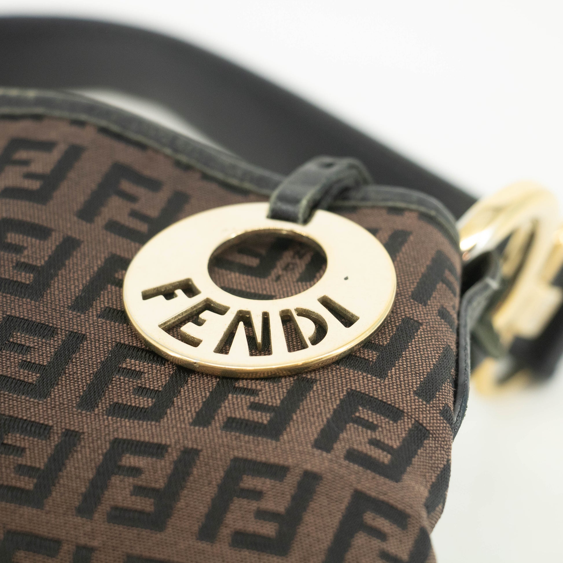 Fendi Dark Brown FF Zucca Hobo Shoulder Bag  #3605