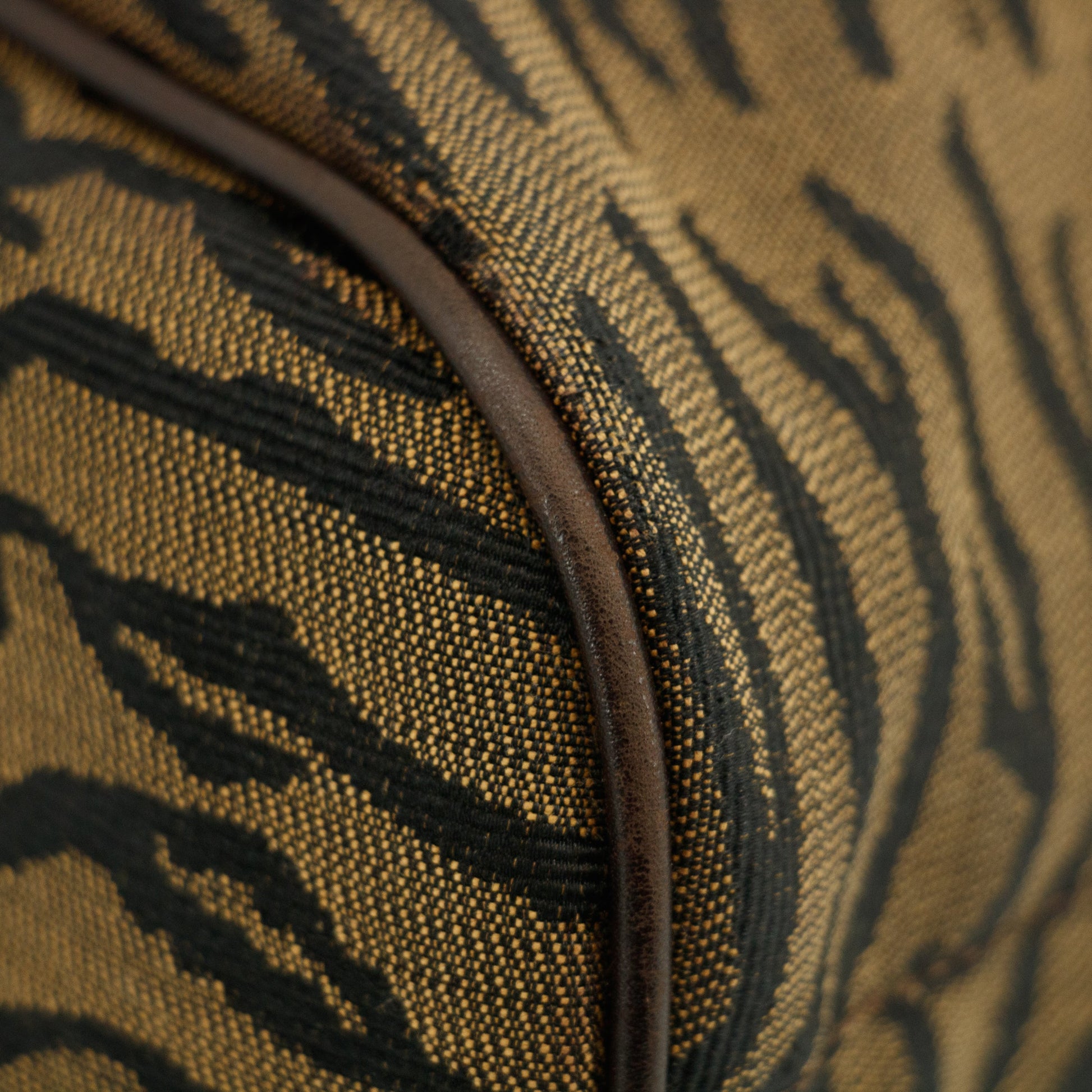 Fendi Zucca Canvas Zebra Pattern Brown Tote Bag #3609