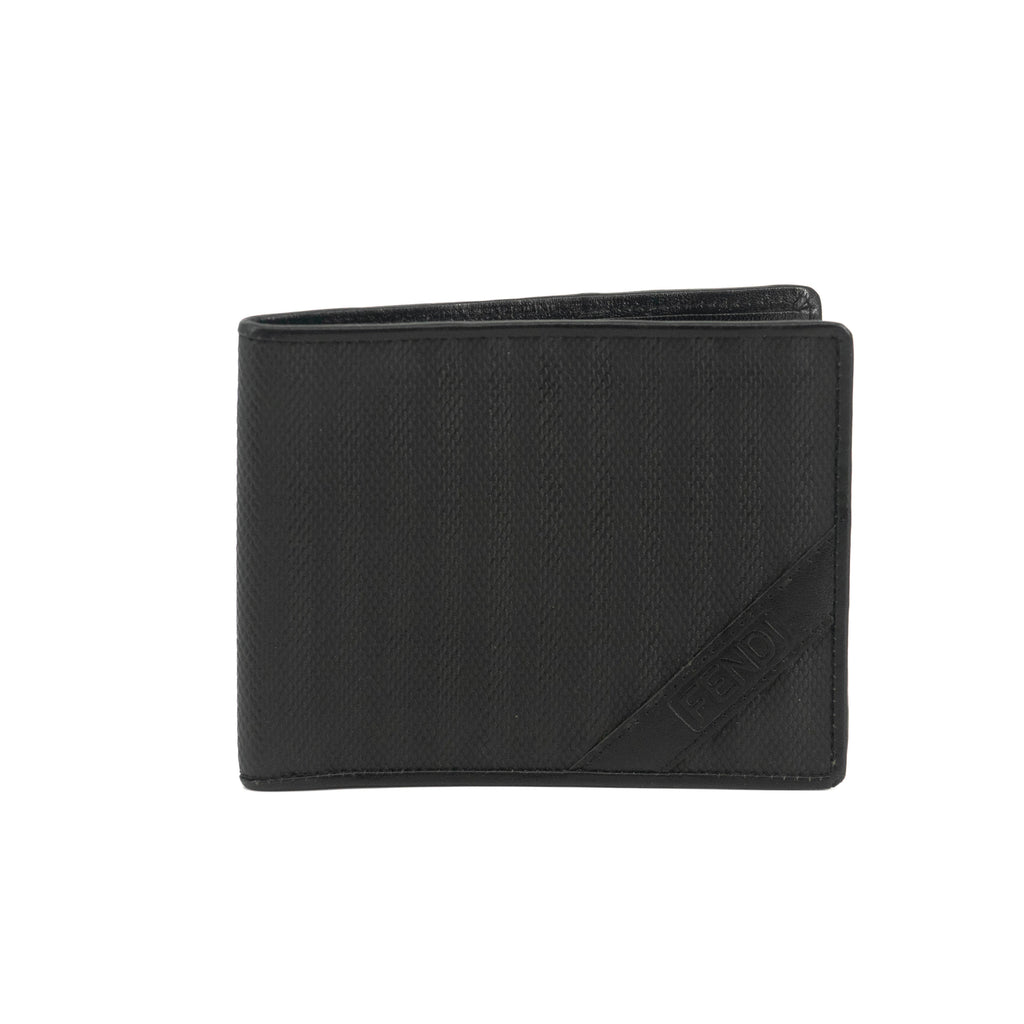 Fendi Black Leather Mens Bifold Wallet  #3611