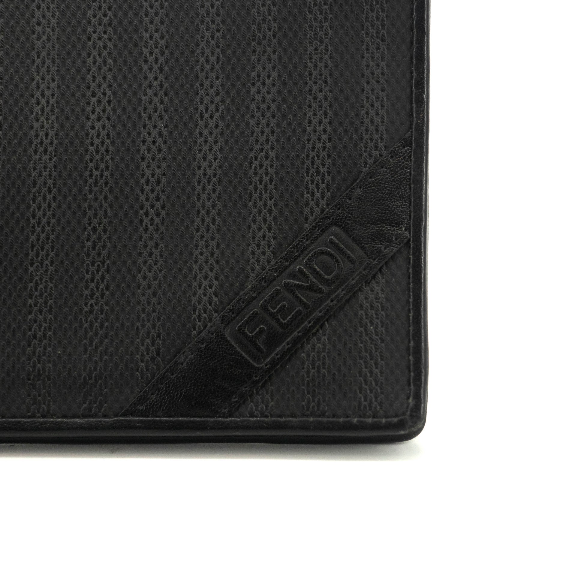 Fendi Black Leather Mens Bifold Wallet  #3611